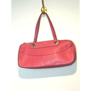 Y2K Tusk 100% Leather Shoulder Purse Bag Gilmore Girls Pink‎ In Good Shape